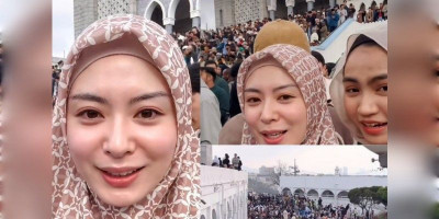Ayana Moon Laksanakan Salat Idulfitri di Masjid Seoul untuk Pertama Kali