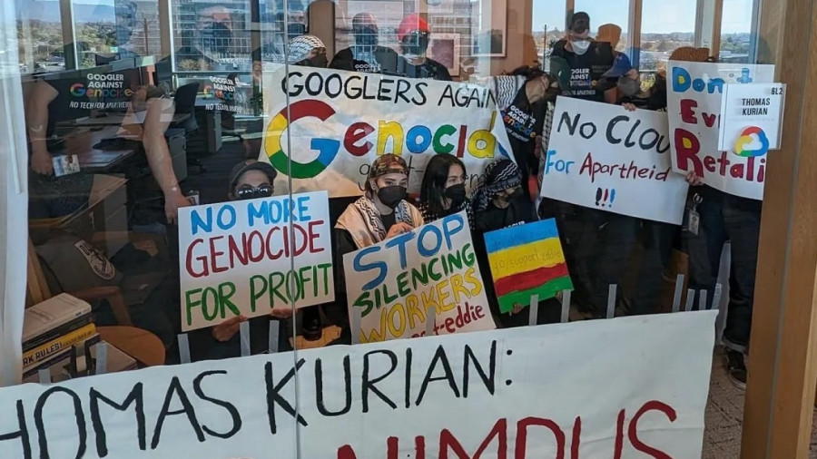 Aksi unjuk rasa 28 karyawan Google, mendesak pemutusan kontrak dengan Israel/CNN