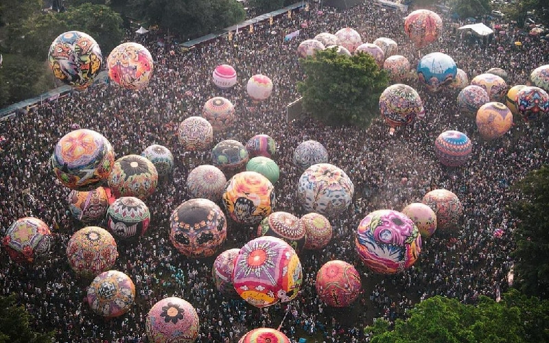 Puncak Festival Balon Udara 2024/Instagram @disparbudwonosobo
