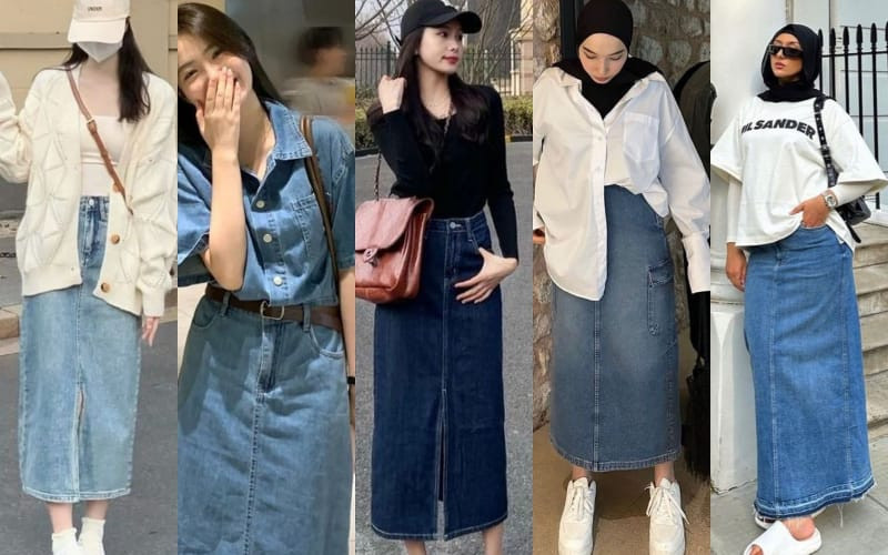 Rok jeans kembali tren/Pinterest
