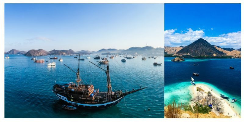 Keindahan Labuan Bajo yang menarik hati wisatawan dalam dan luar negeri. (Canva/Grafis: Adelia)