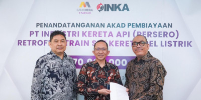 Bank Mega Syariah Salurkan Rp170 Miliar untuk Pengadaan Trainset KRL oleh INKA