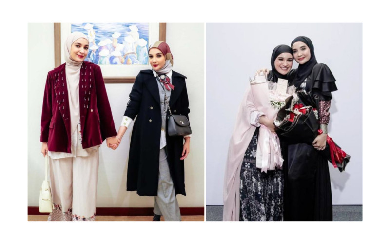 Gaya modis Zaskia Sungkar dan Shireen Sungkar. (Instagram/@shireensungkar)