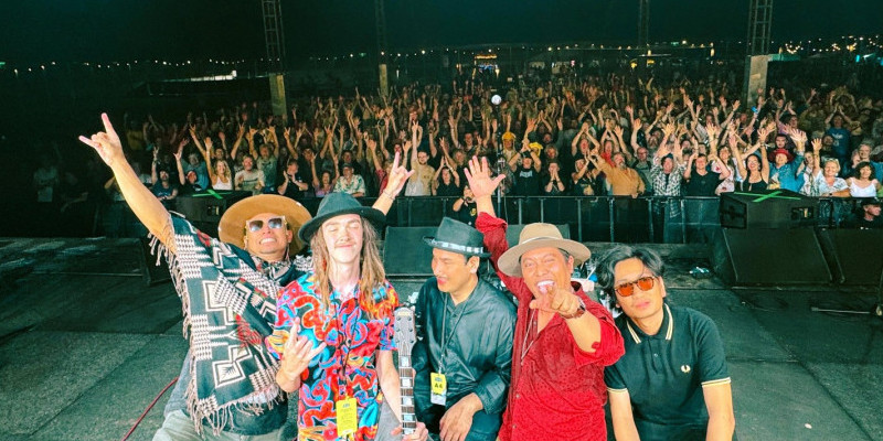 M. Ade Irawan dan Electric Cadillac di Bluesfest Australia (21/4). (Ist)