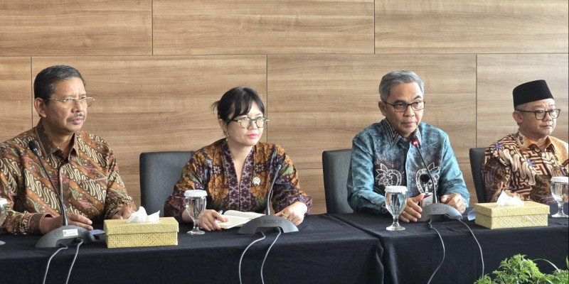 Konferensi pers Peluncuran Survei Peniaian Integritas (SPI) Pendidikan di Jakarta (24/4). (Kemenag)