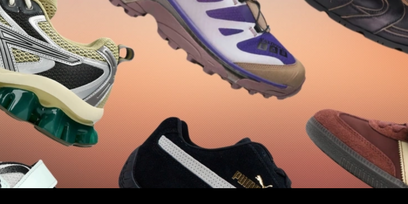 Ilustrasi sneaker dari beragam brand. (Broadsheet)