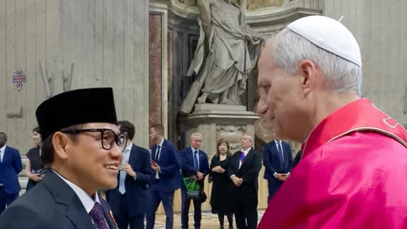 Cak Imin bertemu Paus Leo XIV di Vatikan (18/5). (Kemenko PM)