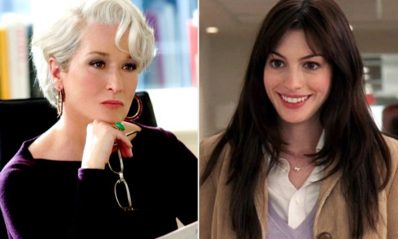 Meryl Streep dan Anne Hathaway dalam 