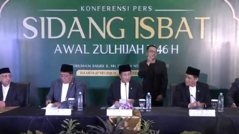 Sidang Isbat 1 Zulhijjah & Idul Adha 1446 H. (Tangkapan layar YouTube Kemenag RI)