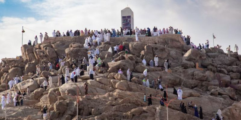 Ilustrasi wukuf di Arafah bagi jemaah haji. (BMS)