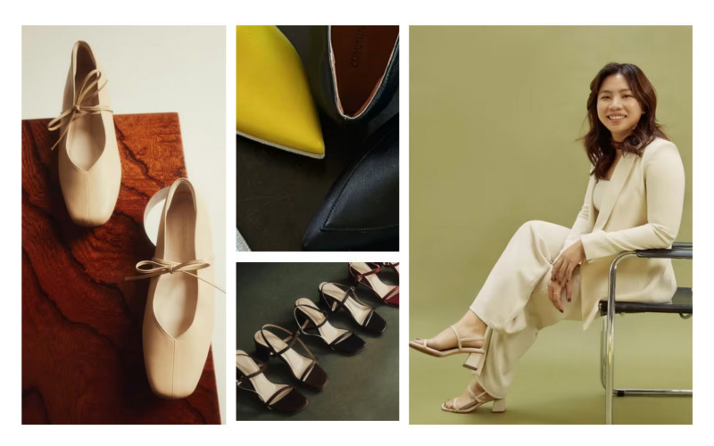 May Chua dan produk sepatu cantik miliknya. (Commune Wear)