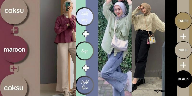 Padu padan warna stylish untuk keseharian. (Pinterest/Grafis: Raihana Bilbisyri)