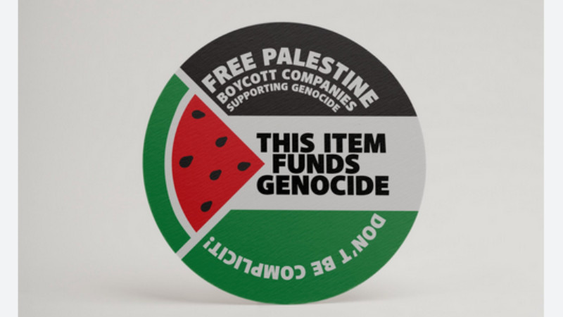 Ilustrasi stiker Free Palestine. (Zivaar)