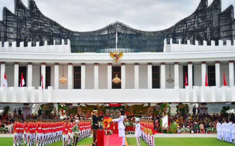 Upacara HUT RI ke-79 tahun 2024 di IKN. (Sekretariat Negara RI)