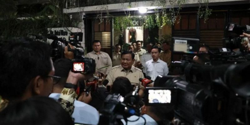 Presiden Prabowo usai bertemu Joko Widodo di Solo (20/7). (Tim Media Presiden Prabowo Subianto)