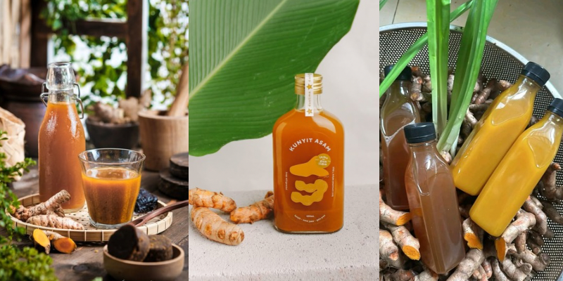 Jamu kunyit asam, siapa suka? (Pinterest/Grafis: Raihana Bilbisyri)