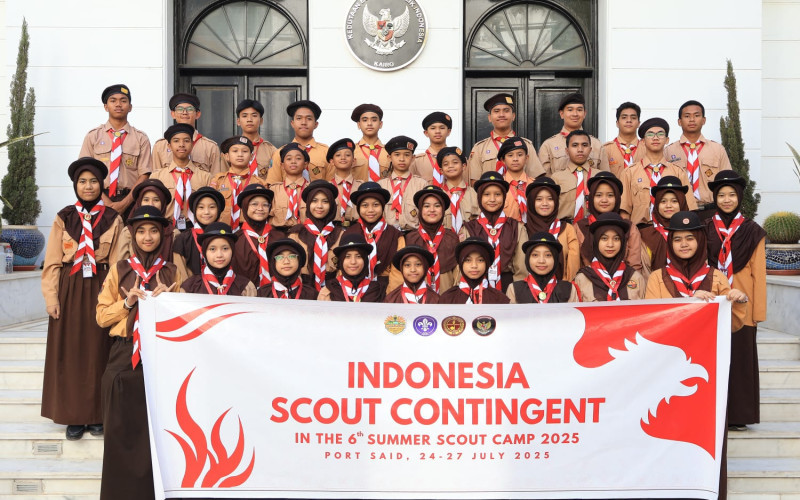 Kontingen Sekolah Indonesia Cairo di  6th Summer Scout Camp 2025. (Ist)