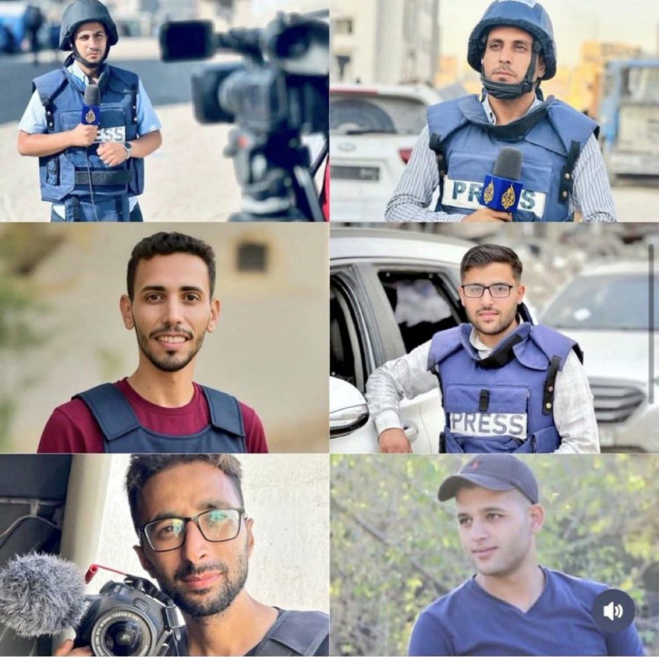 Para jurnalis Palestina yang meninggal dalam serangan Israel (11/8). (Ist)