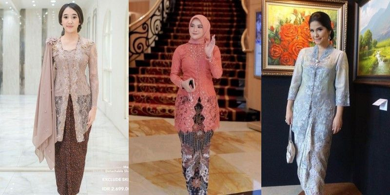 Ilustrasi kebaya brokat anggun untuk perempuan Indonesia. (Pinterest)
