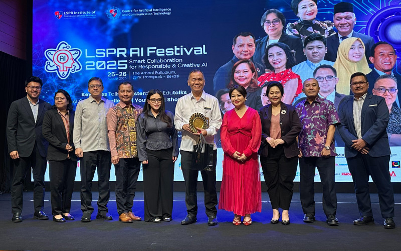 Kemeriahan pembukaan LSPR AI Festival (25/8) di LSPR Bekasi. (Ist)