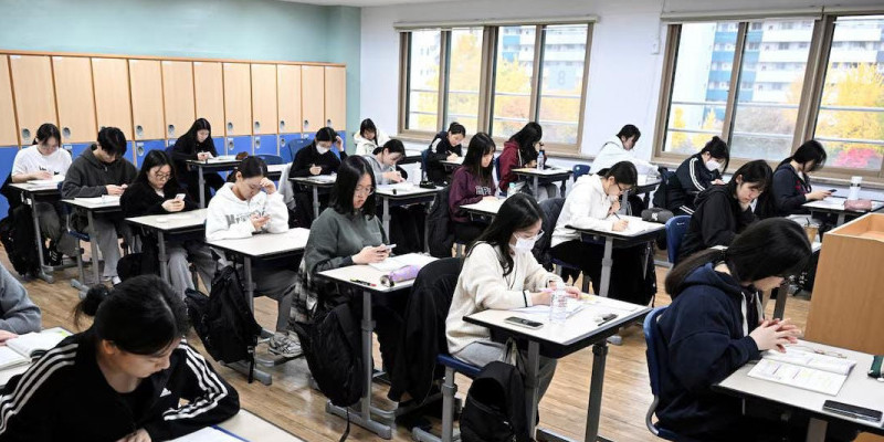 Suasana kelas di Korea Selatan. (Reuters)