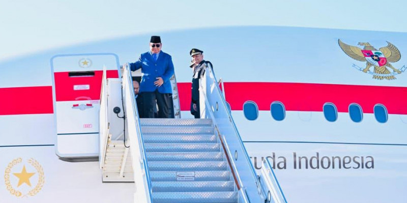 Presiden Prabowo tiba di New York, AS (20/9) untuk menghadiri Sidang Umum PBB. (BPMI Setpres)