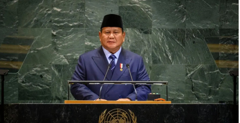 Presiden Prabowo Subianto berpidato dalam Debat Umum Sidang Majelis Umum PBB ke-80  di New York (23/9). (ANTARA)