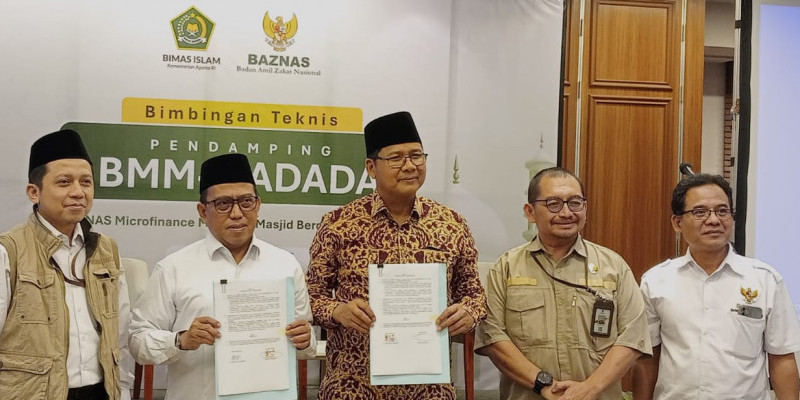 Penandatangan MoU Kemenag-Baznas awal Juli 2025. (Kemenag RI)