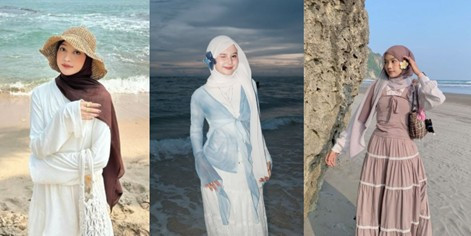 OOTD hijab untuk ragam aktivitasmu di pantai. (Pinterest)