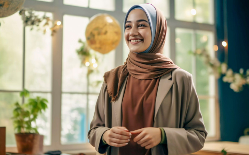 Ilustrasi seorang perempuan tersenyum. (Freepik)