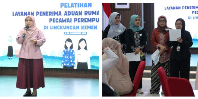 Pelatihan petugas RP3 oleh Kementerian PPPA. (Kemen PPPA)